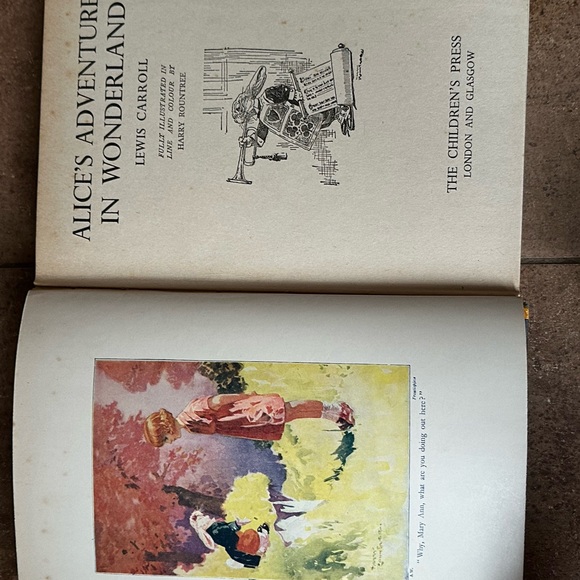 RARE Antique Harry Rountree Alice in Wonderland Color Plates hardcover book - Picture 7 of 12